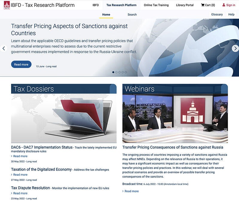 Have You Discovered The IBFD Platform Homepage? | IBFD